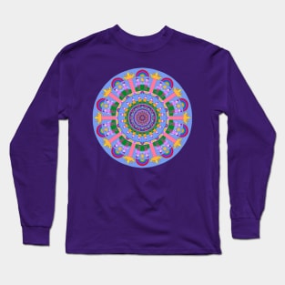 Bright Skies, Sunny Day Mandala Long Sleeve T-Shirt